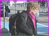 Aguichante et grande Dame mature en bottes à talons hauts - Tall ravishing mature in high-heeled Boots - PET Montreal airport.