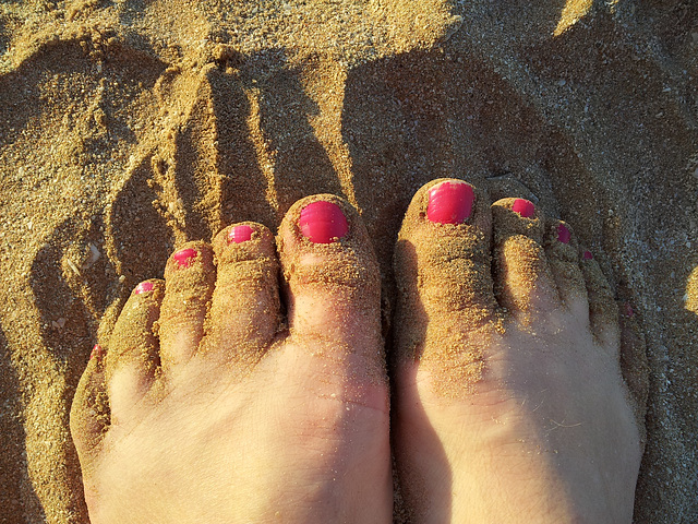 sand between my toes