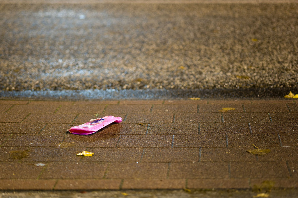 Pink in a wet night