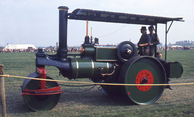 Roped-off Road Roller