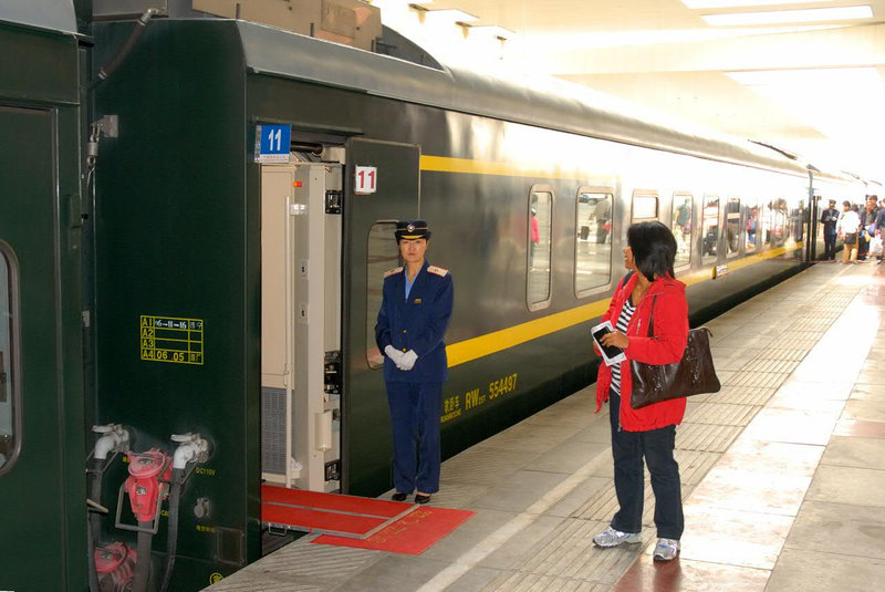 Boarding the coach No. 11