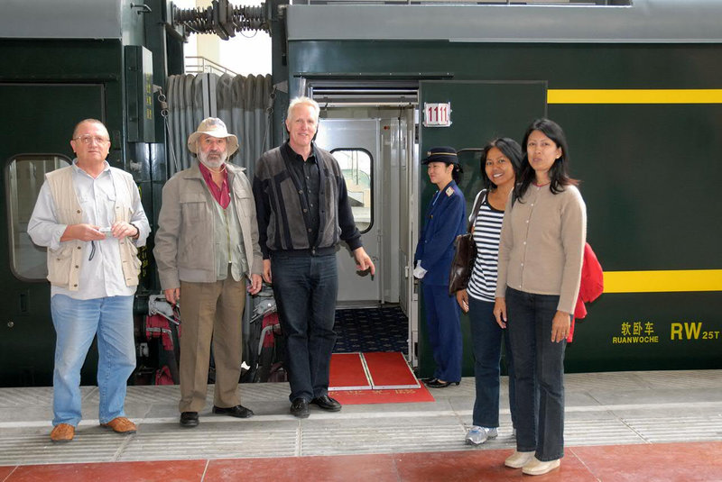 Our group is boarding the train