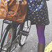 APJ cell phone blond biker in flat boots  / Copenhagen -  October 20th 2008