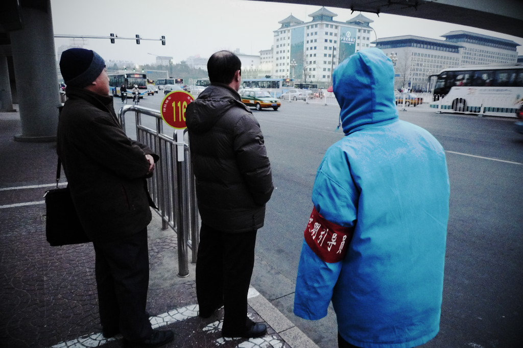 Bus stop at Dongdan