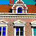 Typical Swedish door & windows - Porte & fenêtres typiquement suédoises /  Ängelholm - Suède / Sweden.   23 octobre 2008- Postérisée et couleurs ravivées