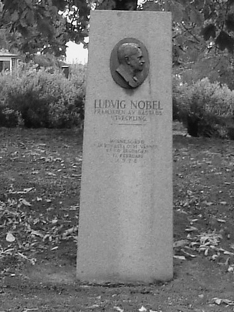 En mémoire de Ludvig Nobel  / In memory of Ludvig Nobel -  Båstad  /  Suède - Sweden.  21-10-2008 -  N & B