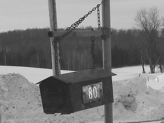 Twin maples farm - St-Benoit-du-lac-  Québec- Canada - 7 février 2009- B & W