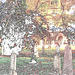 Cimetière et église / Cemetery & church - Ängelholm.  Suède / Sweden.  23 octobre 2008- Contours de couleurs / Colourful outlines