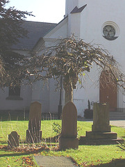 Cimetière et église / Cemetery & church - Ängelholm.  Suède / Sweden.  23 octobre 2008