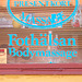 Massage suédois / Fothälsan bodymassage sign -  Laholm / Suède - Sweden.  25 octobre 2008  - En bleu / Blue letters artwork