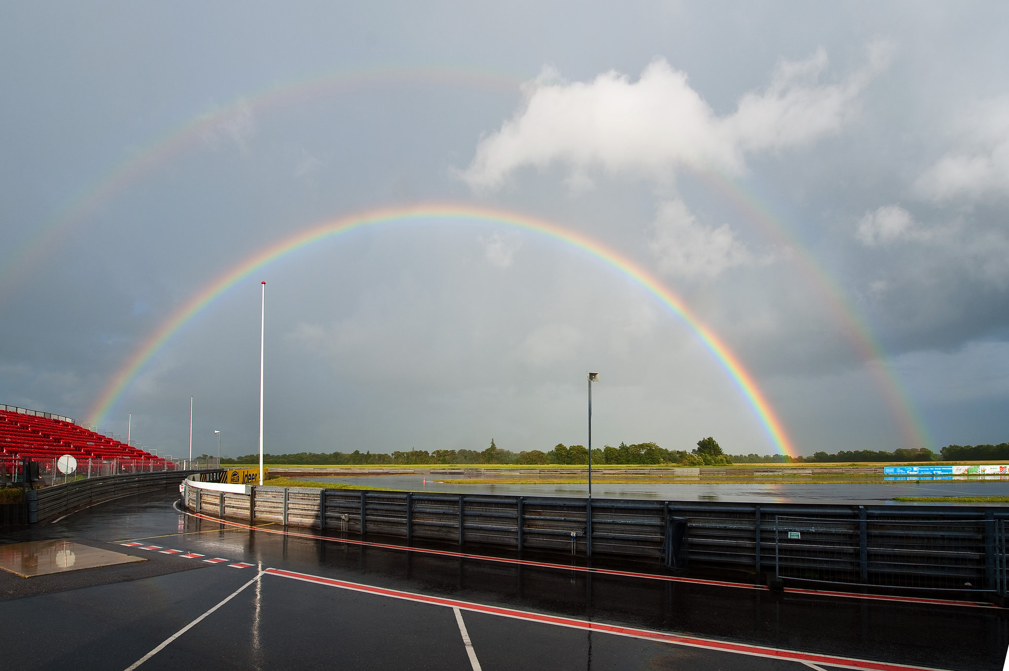 Semicircular double rainbow