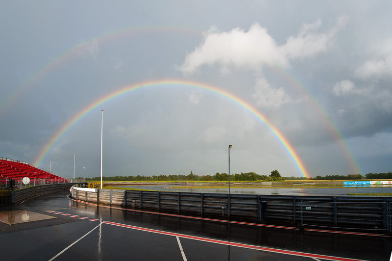 Semicircular double rainbow