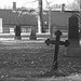 Laholms kirka ( Church & cemetery) - Église et cimetière /   Laholm -  Sweden / Suède.  25 octobre 2008 - N & B