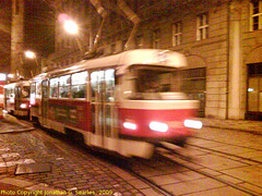 Tatra T3 Blur on Jindrisska at Night, Prague, CZ, 2009 Tatra T3 Blur on Jindrisska at Night, Prague, CZ, 2009