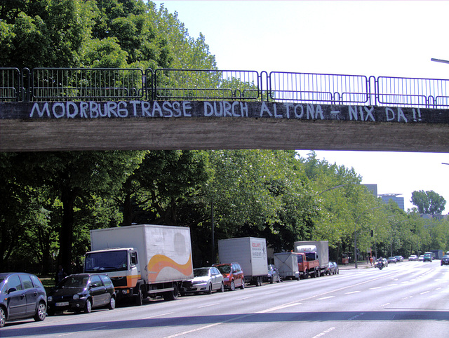 Moorburgtrasse durch Altona - nix da!