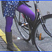 APJ cell phone blond biker in flat boots  / Copenhagen -  October 20th 2008
