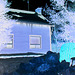 Girouette Austinoise - Weathercock -  Austin- QC. CANADA -  7 février 2009 - Maison de la girouette  /  Effet de négatif et couleurs ravivées