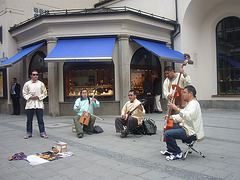Musikgruppe in der Fußgängerzone - München