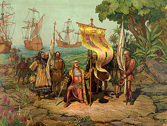Christophe Colomb débarque à Saint-Domingue
