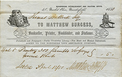Matthew Burgess, Bookseller, Printer, Bookbinder, and Stationer