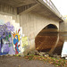 Pont et graffitis " Mario Bros " bridge graffitis  /  Ängelholm - Sweden / Suède - 23 octobre 2008