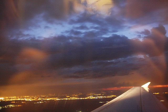 Madrid bei Gewitter / thunderstorm over madrid