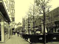 Max tramway scenery  /   Max et le tramway -  Helsingborg - Suède / Sweden.  22 octobre 2008 - Vintage / Photo ancienne