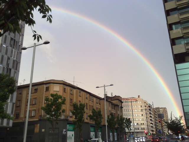 Arco iris en Pamplona.