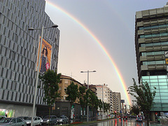 Arco iris en Pamplona.