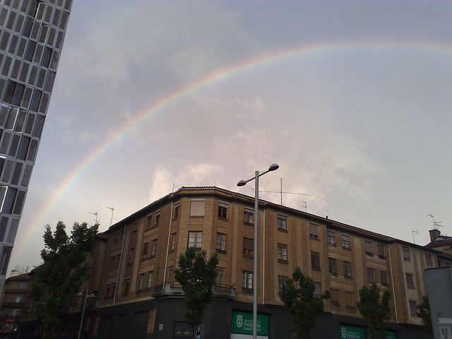 Arco iris en Pamplona.