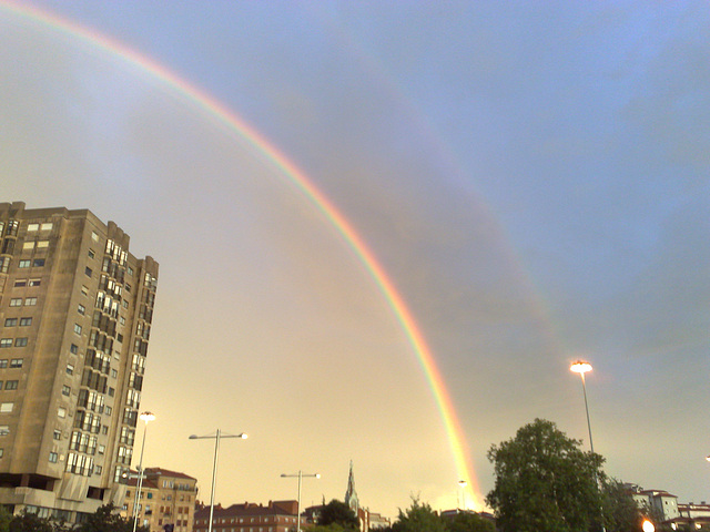 Arco iris en Pamplona.