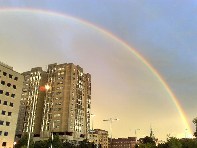 Arco iris en Pamplona.