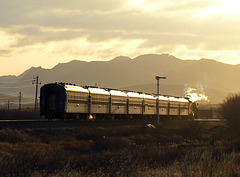 Passenger at sunrise