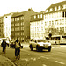 Blurry yellow danish bus scenery - Copenhagen  / October 20th 2008.