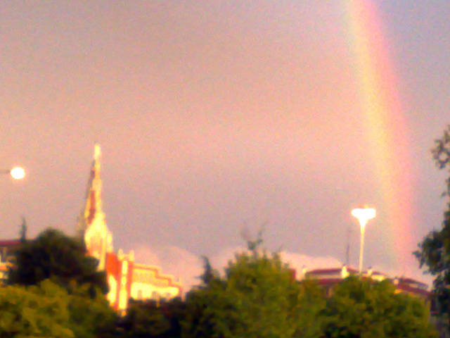 Arco iris en Pamplona.