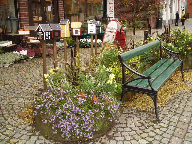 Scène de trottoir fleuri interfloré / Interflore store scenery