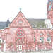 Helsingborg's church / L'église de Helsingborg  -  Suède / Sweden.  22 octobre 2008  - Colourful outlines /  Contours de couleurs