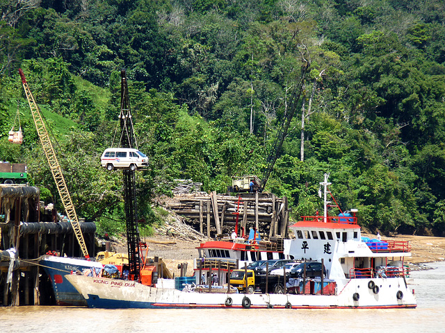 Unloading the Vehicle Ferry