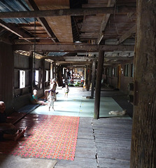 Inside Verandah of the Rumah Jandok (Iban) Longhouse