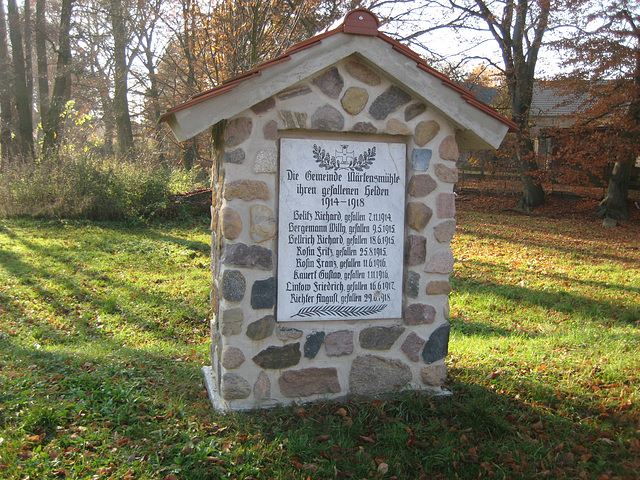 Denkmal 1.Weltkrieg - Märtensmühle