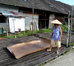 Iban Woman and Rattan Mat