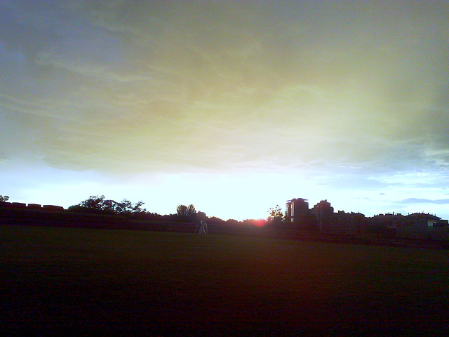 Atardecer en Pamplona.