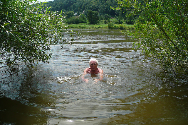 Meine Badestelle in der Elbe