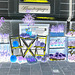 Délice visuel d'un trottoir Blomsterganten /  Blomsterganten sidewalk display - Negative artwork with a hint of yellow / Négatif et touche de jaune