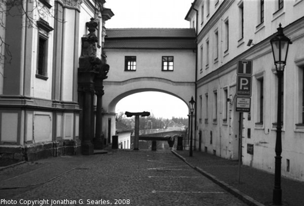 Old Pedestrian Bridge, B&W Version, Litomerice, Bohemia (CZ), 2008