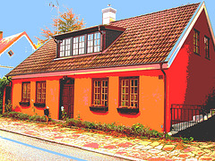 Maison /  House  No-50.   Båstad -  Suède  /  Sweden.  21-10-2008 - Postérisation
