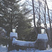 Paysages d'hiver à proximité de l'abbaye de St-Benoit-du-lac au Québec .  7 Février 2009