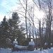 Paysages d'hiver à proximité de l'abbaye de St-Benoit-du-lac au Québec .  7 Février 2009