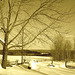 Paysages d'hiver à proximité de l'abbaye de St-Benoit-du-lac au Québec .  7 Février 2009- Sepia