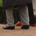 Duo de Dames aux cheveux immaculés / Ultra mature duo - Cimetière et église de Båstad's cemetery & church - Sweden- October 21th 2008 -  Chaussures funéraires - Funeral shoes 4